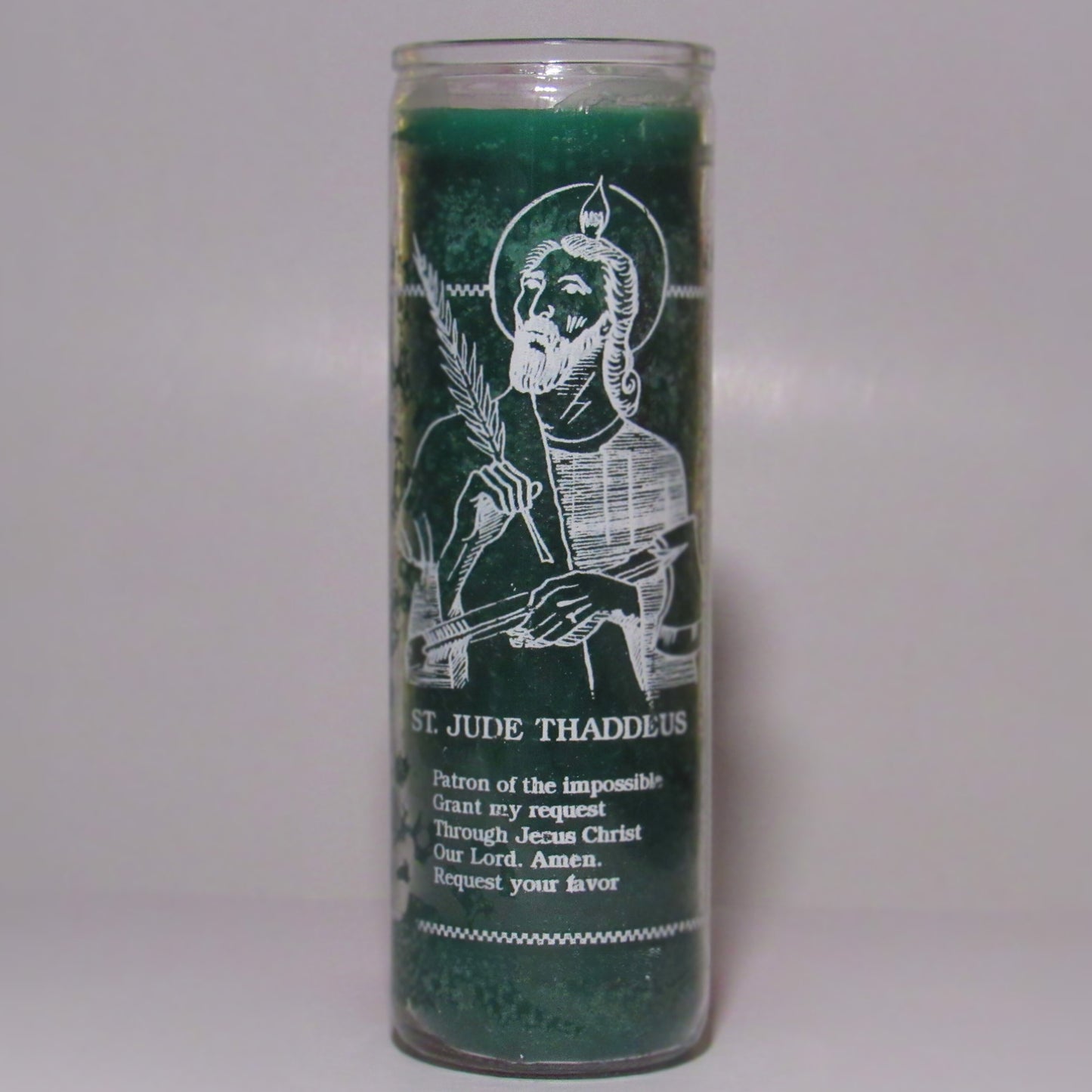 St. Jude Thaddeus Green Religious 7 Days Candle