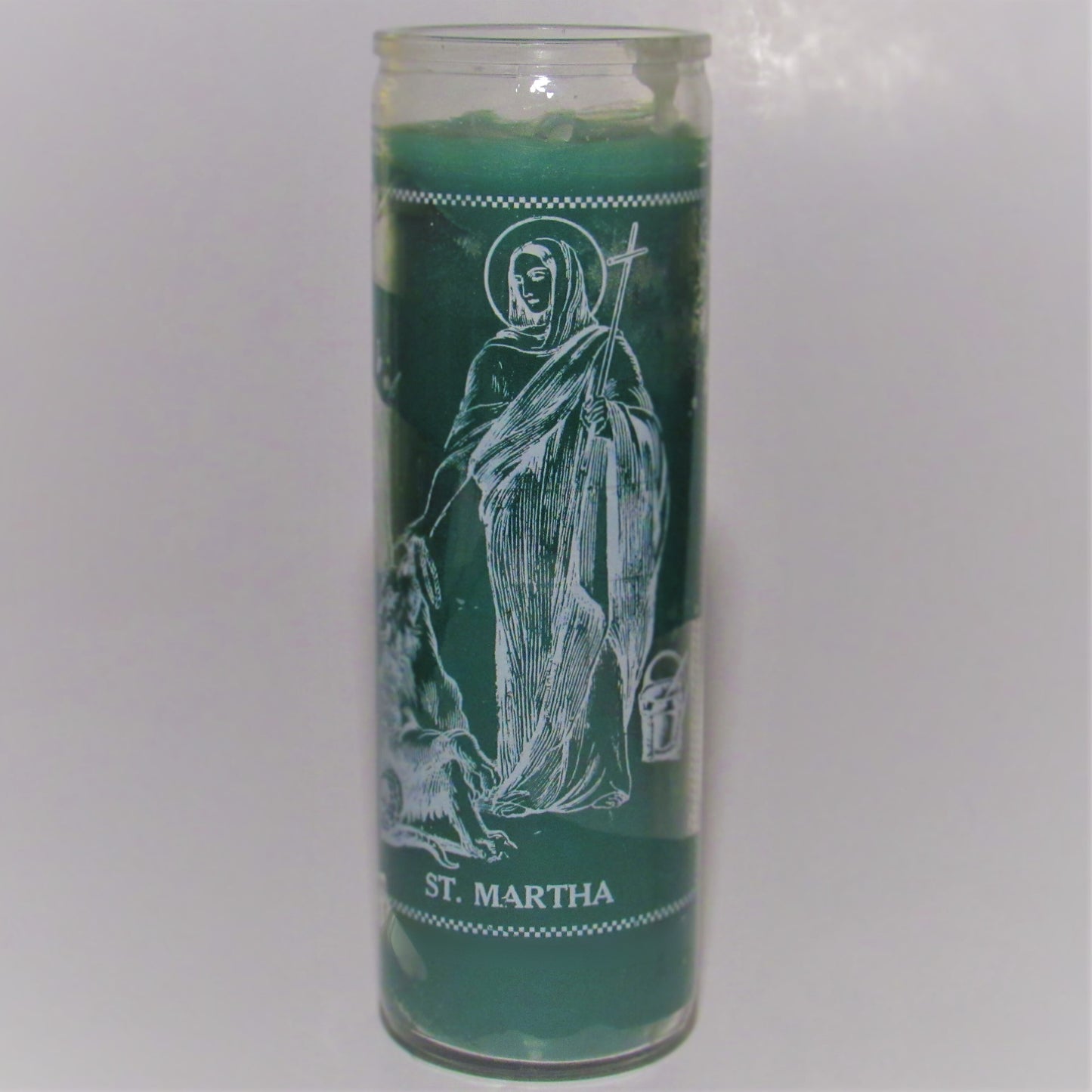 St. Martha Green Religious 7 Days Candle