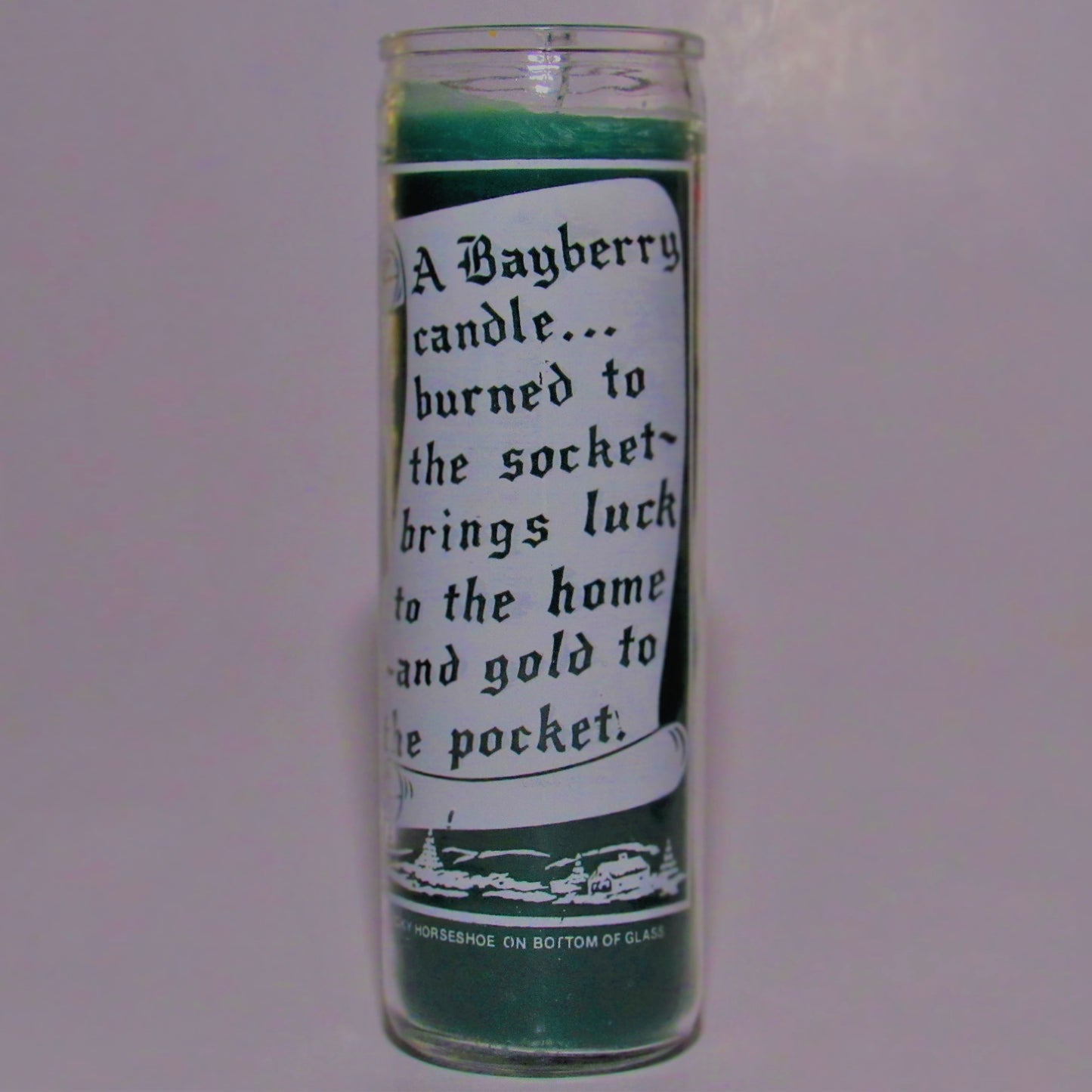 Bayberry Scented Green Religious Prayer 7 Days Candle