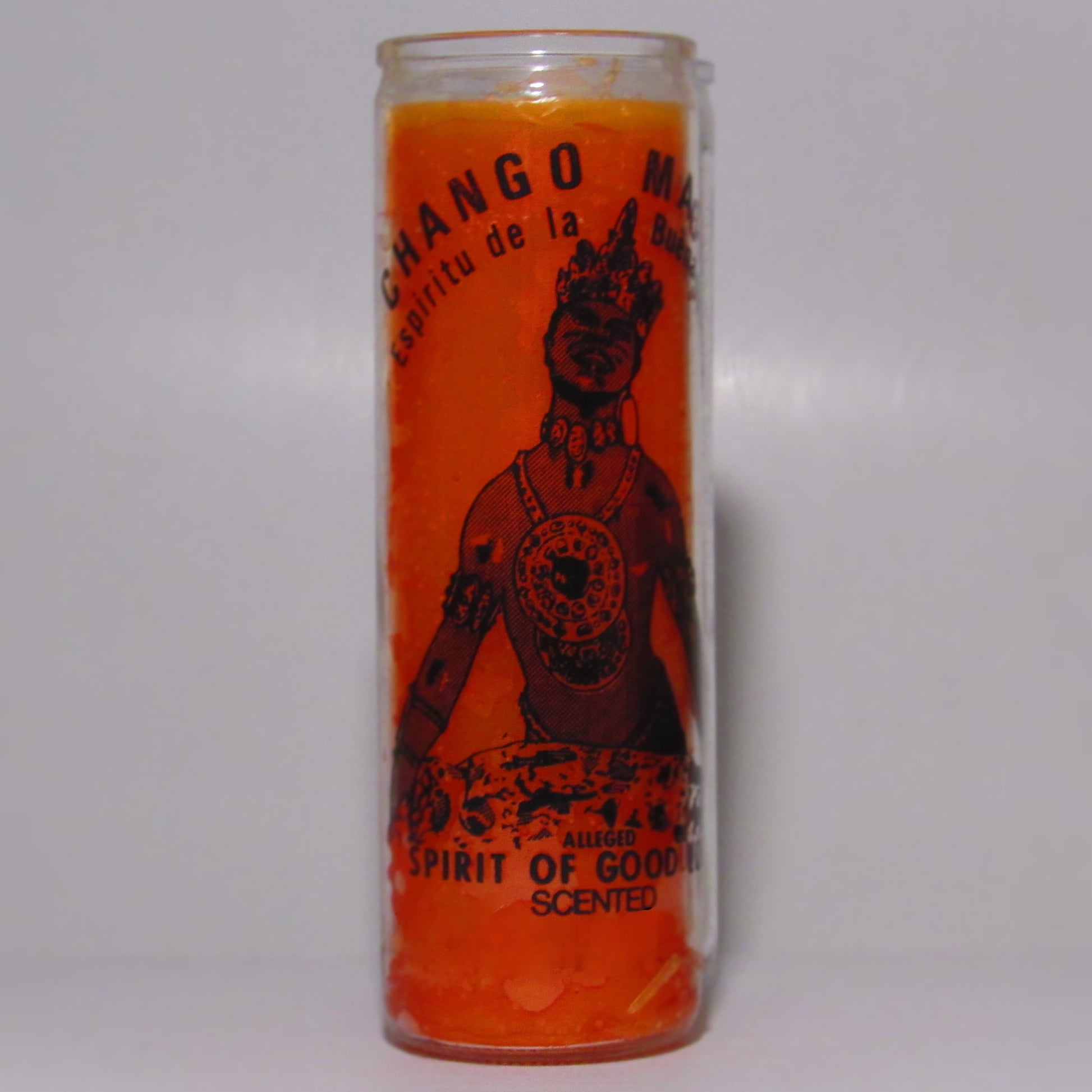 Chango Macho Scented Orange Religious Prayer 7 Days Candle