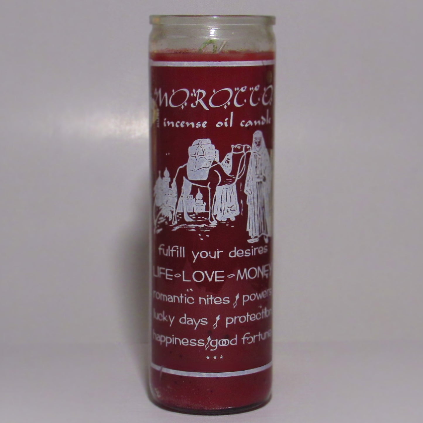 Morocco Scented Brown Religious 7 Days Candle