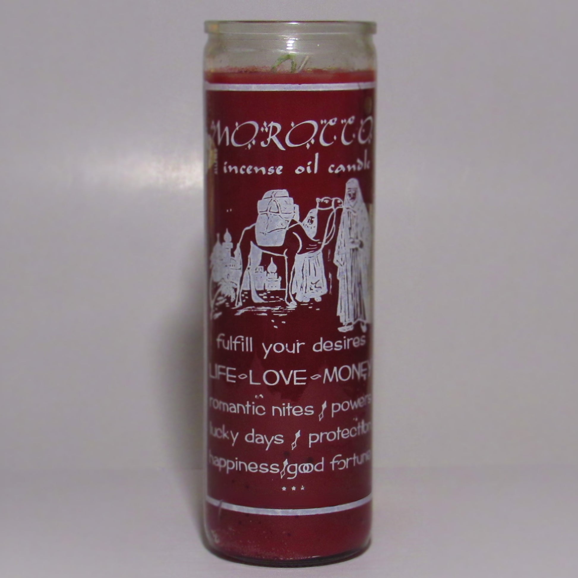 Morocco Scented Brown Religious 7 Days Candle