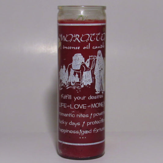 Morocco Scented Brown Religious 7 Days Candle