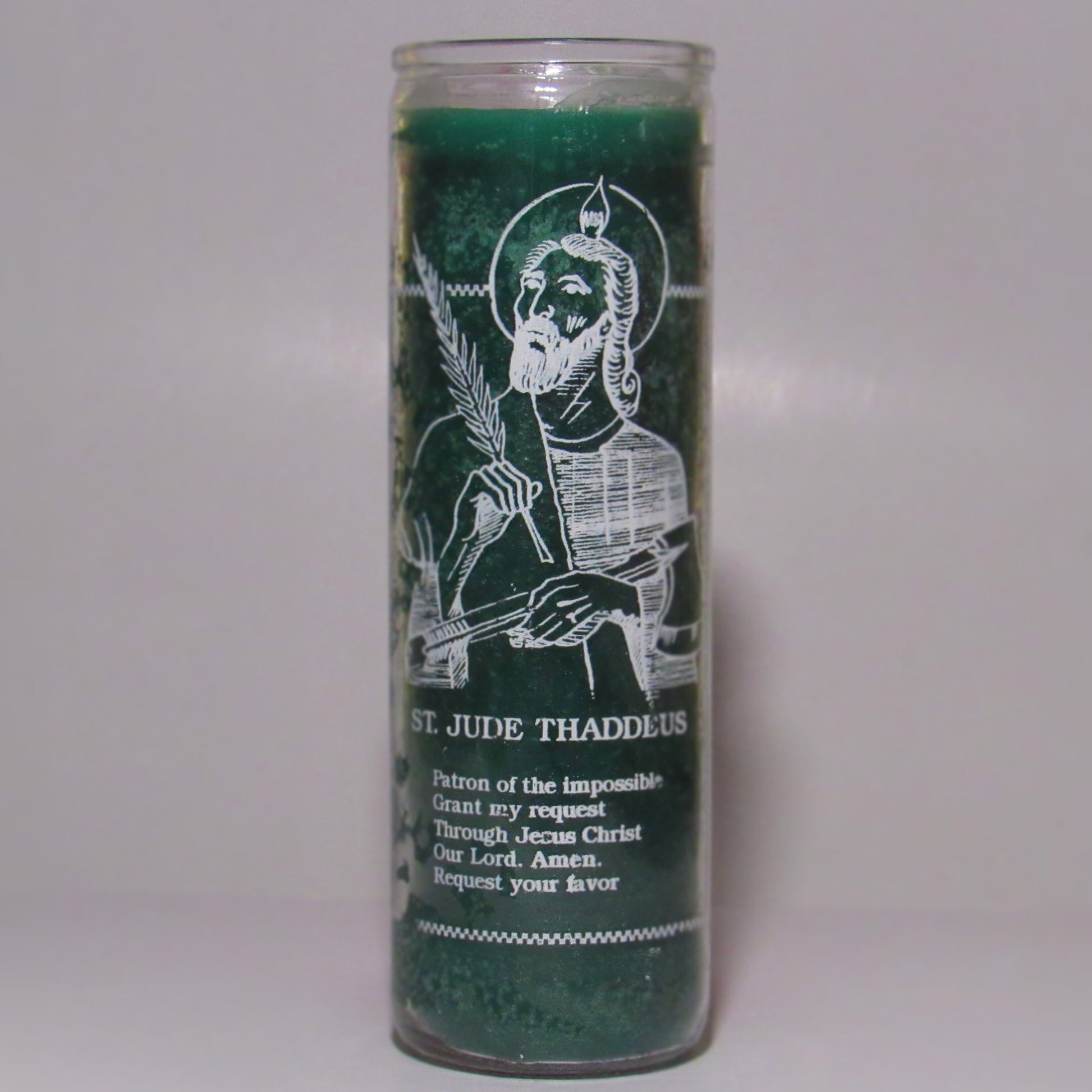 St. Jude Thaddeus Green Religious 7 Days Candle
