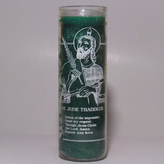 St. Jude Thaddeus Green Religious 7 Days Candle