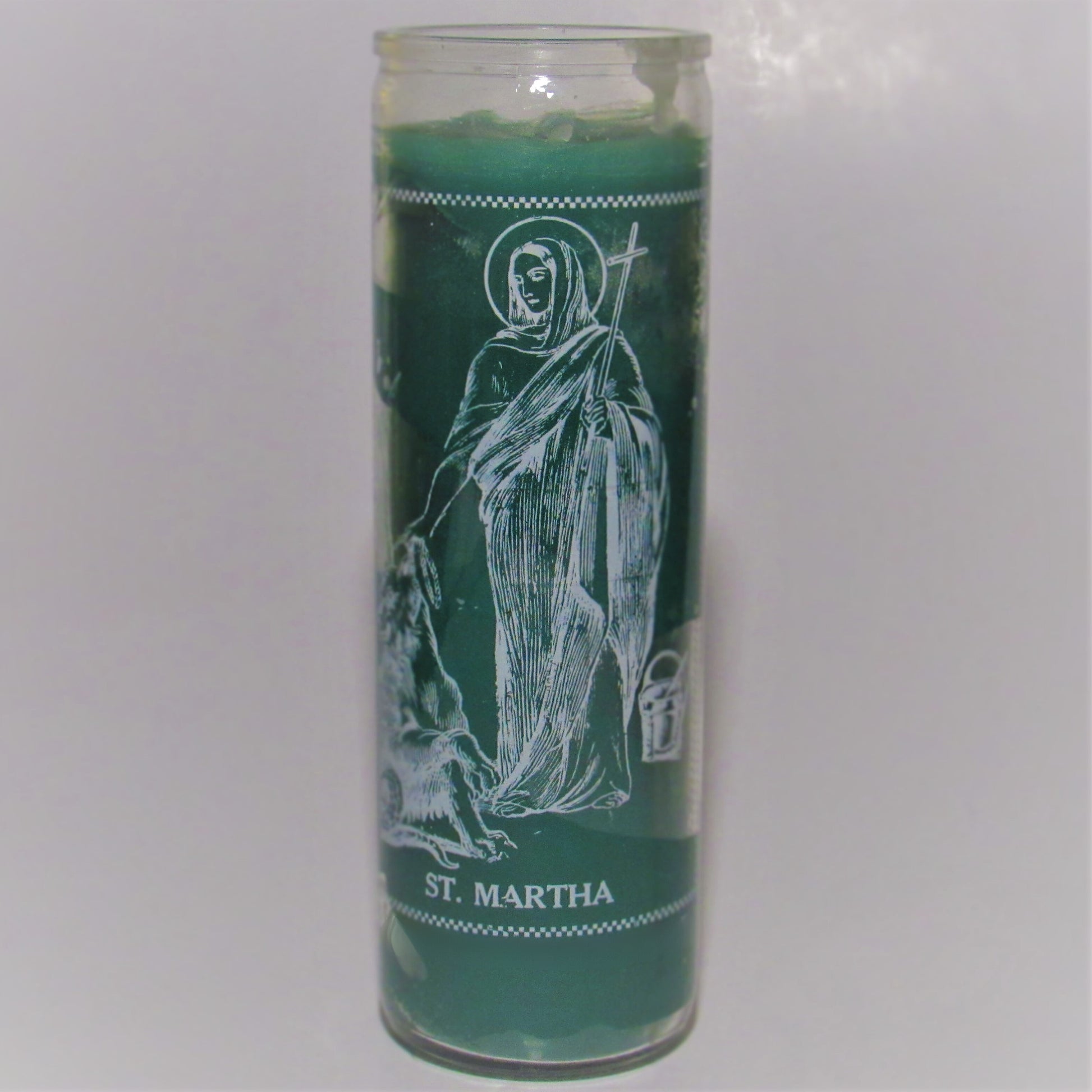 St. Martha Green Religious 7 Days Candle